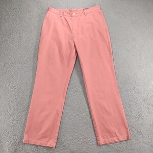 Vineyard Vines Club Chino Pants Men 35 x 32 Pink Stretch Straight Fit Cotton